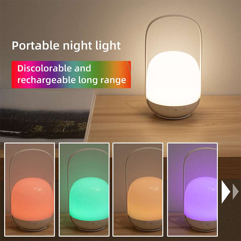 Portable LED Night Light with 16 Colors, 4 Dimming Modes, and Remote Control