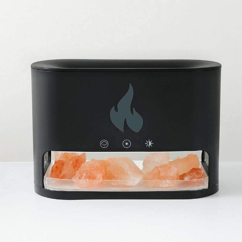 Black Salt Flame Aroma Diffuser (250ml) - 7 LED Light