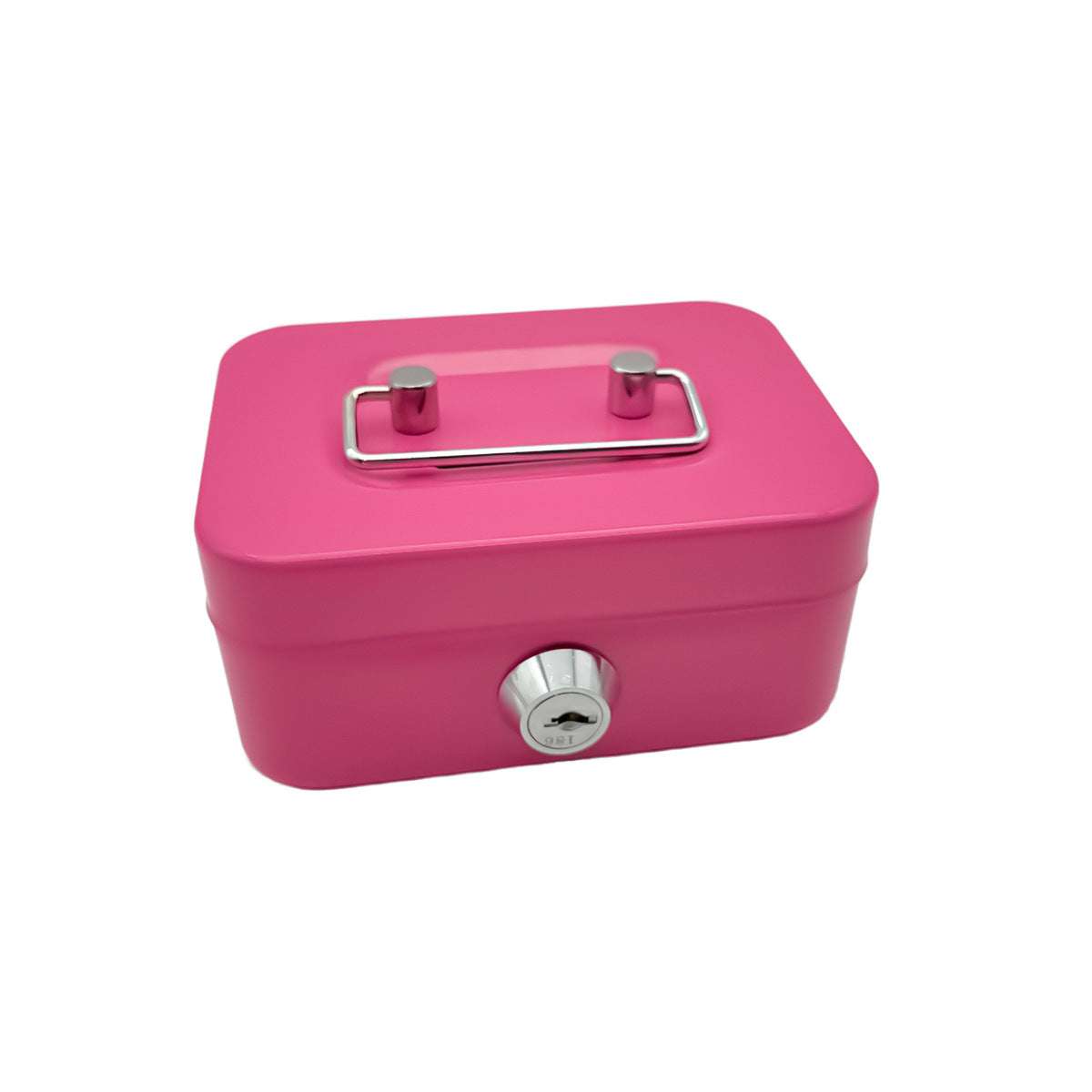 2PCS/Pink Mini Lockable Cash Box with Handle - Secure Money Storage Box