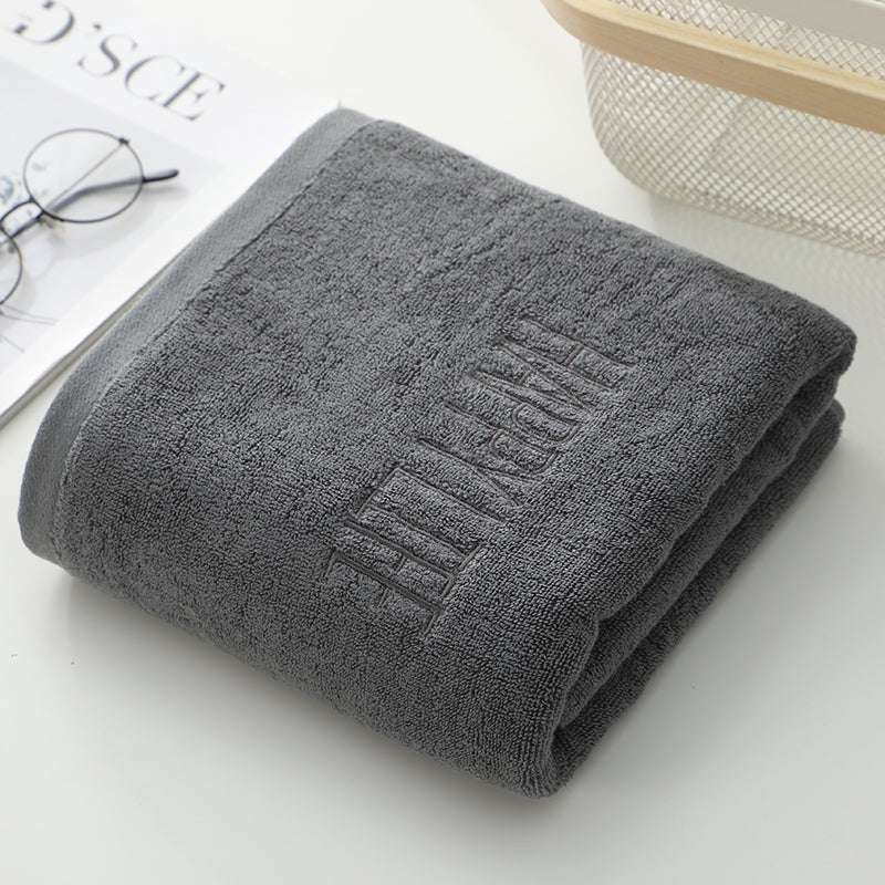 Dark Gray Soft Cotton Bath Towel - 70x140cm, Quick Dry, Super Absorbent