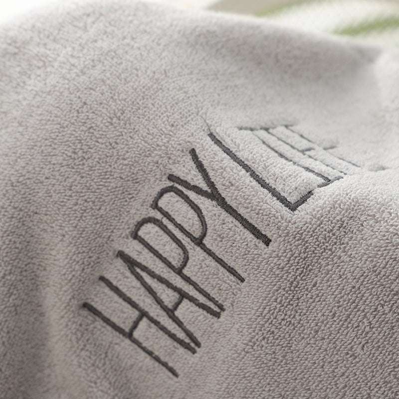 Dark Gray Soft Cotton Bath Towel - 70x140cm, Quick Dry, Super Absorbent