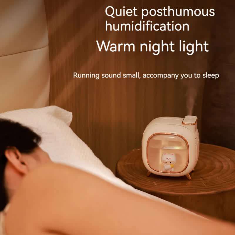 Pink USB Desktop Dual Mist Cute Humidifier with Essential Oil Diffuser, 500ml Large Capacity, Quiet Aromatherapy Machine for Bedroom and Office (without essential oil)