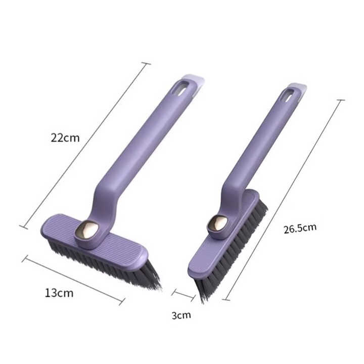 Two purple gap cleaning brushes with ribbed bases and dark bristle heads