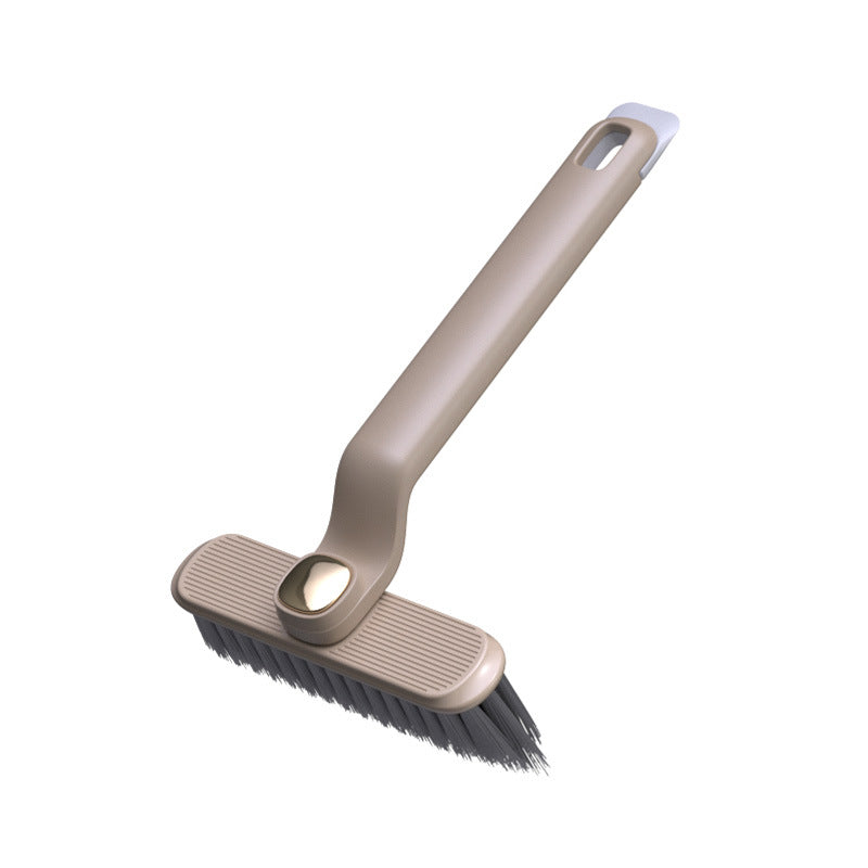 Beige gap-cleaning brush with black bristles and rotating rectangular head