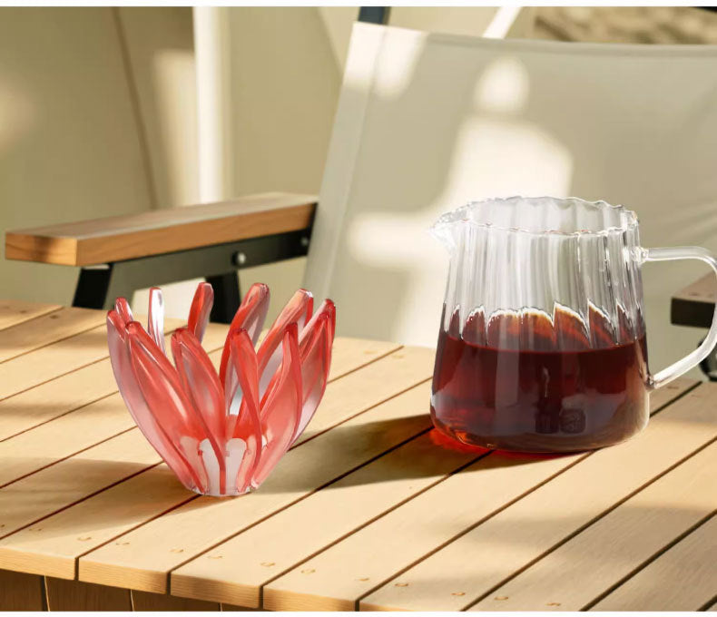 V60 Pour Over Coffee Dripper - Heat Resistant Brew Filter Cone - Orange(White Base)