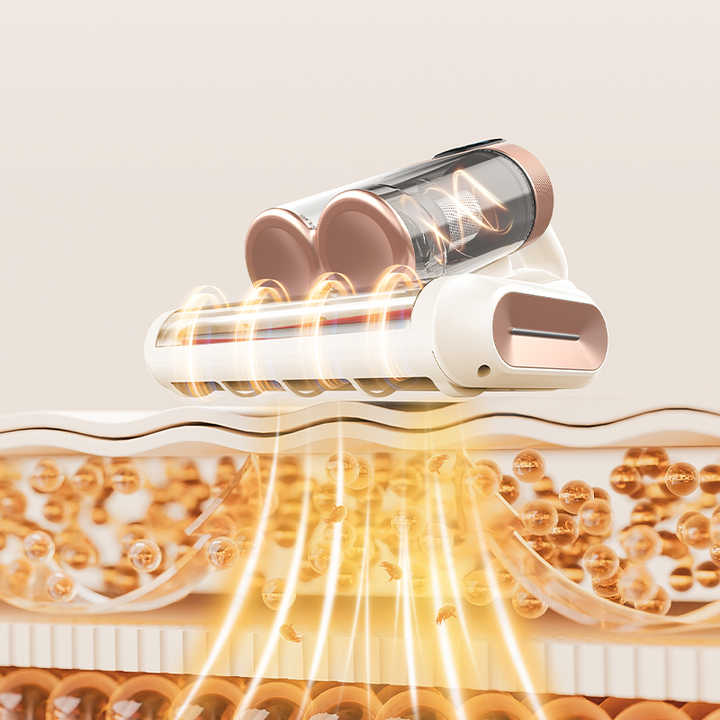 LF-LP018 Ourple Cordless Mite Vacuum Cleaner with LED Display - Powerful 120W Cleaning