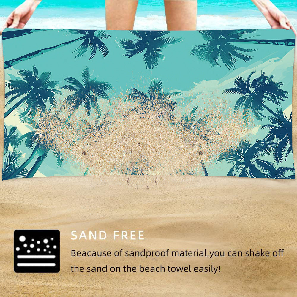 TW1 - Double-Sided Printed Beach Towel - Soft Microfiber - 100x180cm
