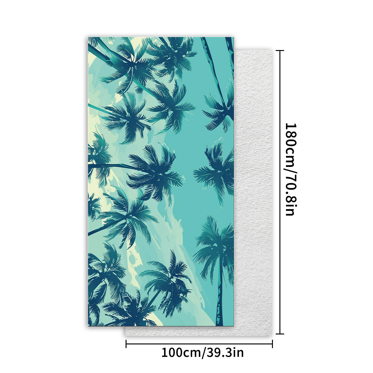 TW4 - Double-Sided Printed Beach Towel - Soft Microfiber - 100x180cm