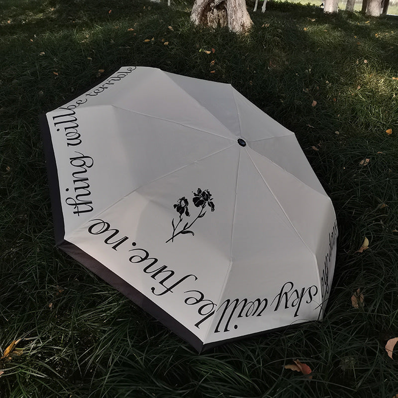 White Bunting Cute Cartoon Umbrella - Sun/Rain Umbrella