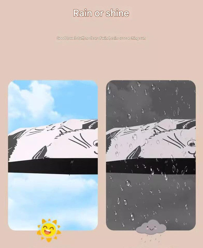 Jumping Kitten Cute Cartoon Umbrella - Sun/Rain Umbrella