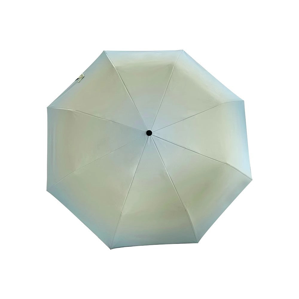 Blue Gradient Gradient Automatic Folding Umbrella - Sun & Rain Protection for Women