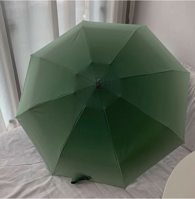 Wonderland Green Gradient Automatic Folding Umbrella - Sun & Rain Protection for Women