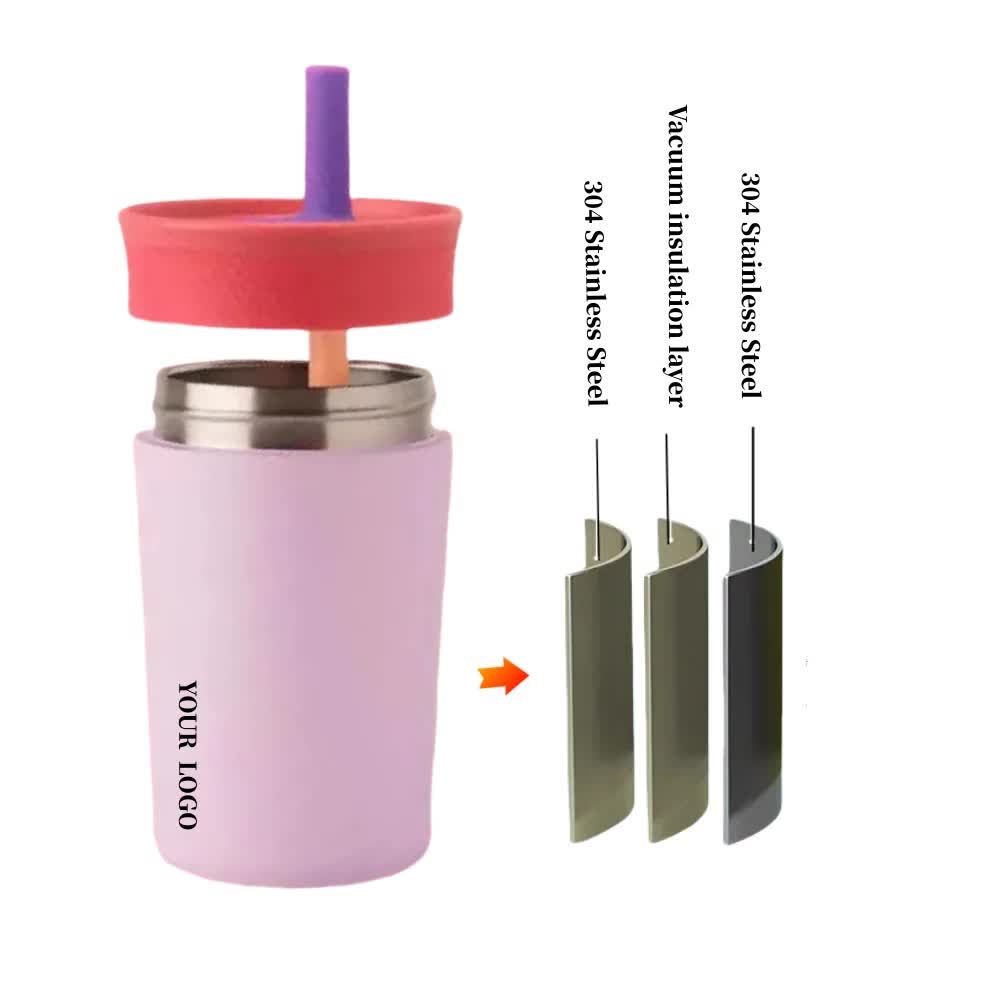 Insulated tumbler showing double-wall stainless-steel inner cup