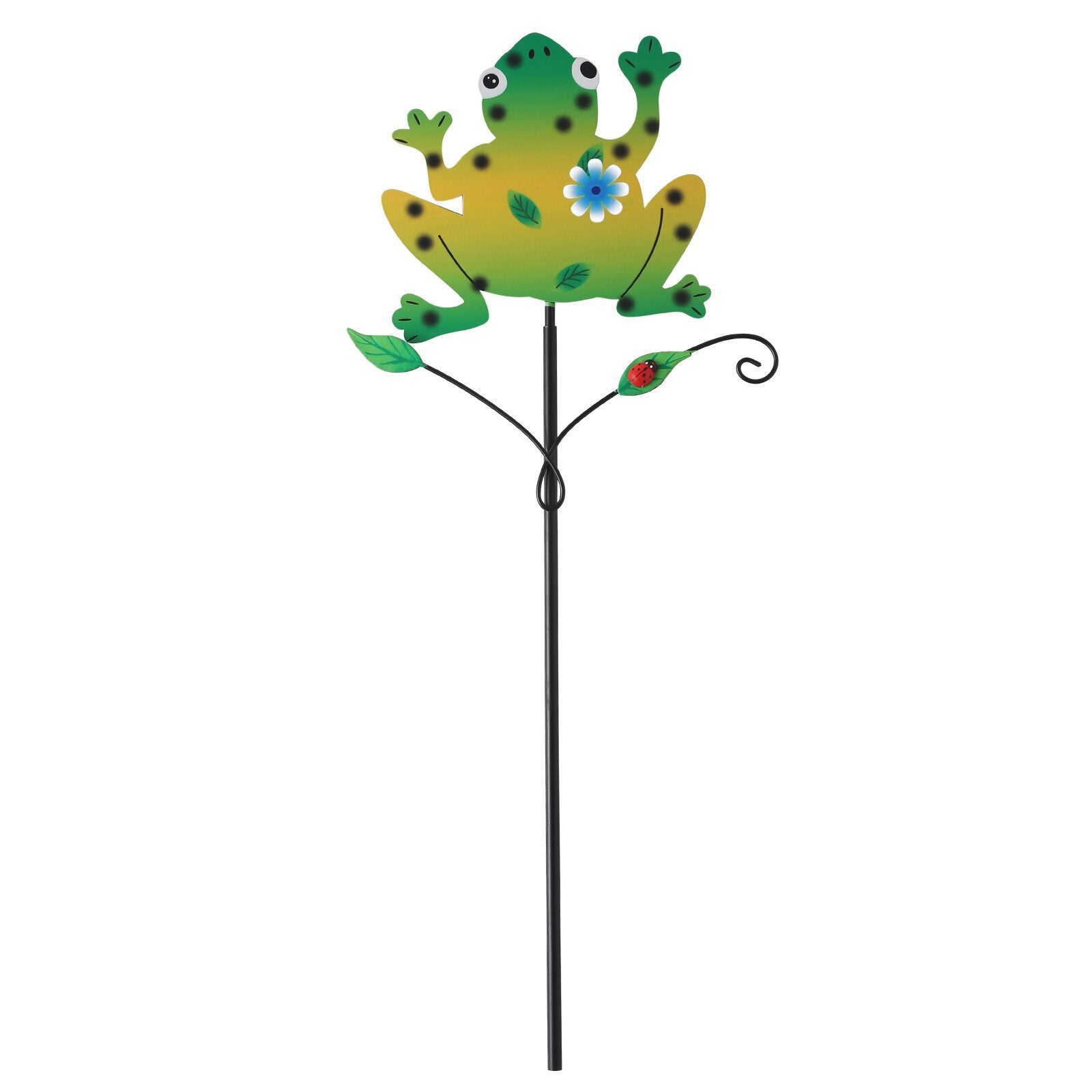 Green Frog Pattern Charming Metal Garden Stakes | Welcome Yard & Lawn Decor