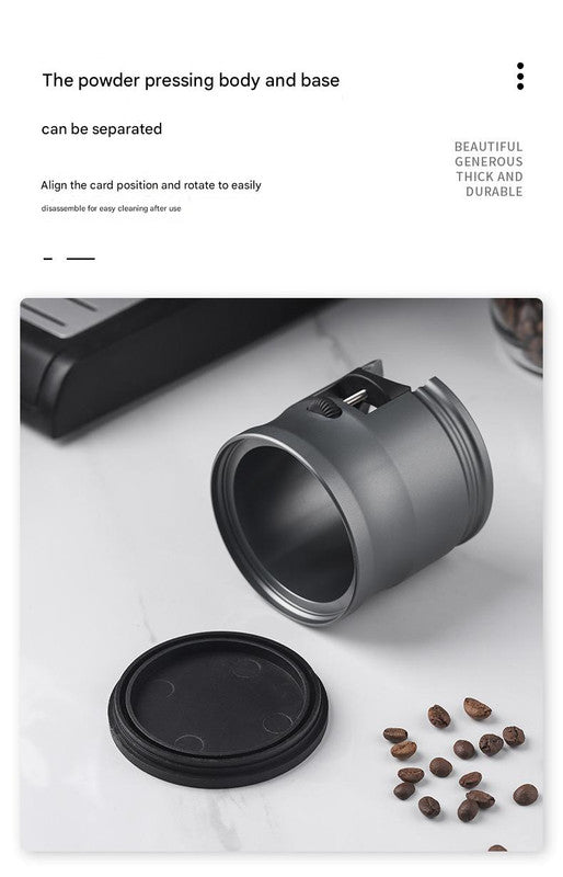 Silver Diamond Professional Aluminum Espresso Tamping Station - Adjustable Portafilter Holder Stand