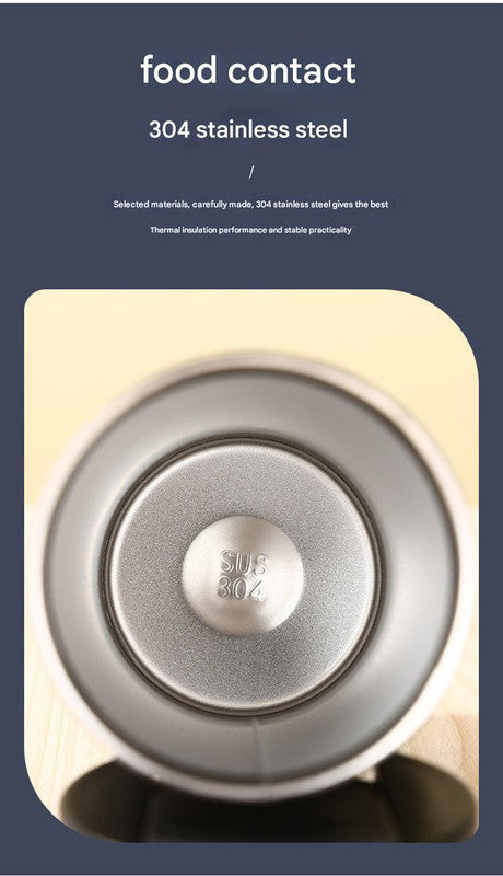 Black Sleek Insulated Stainless Steel Coffee Tumbler Set (400ml & 500ml) - One-Touch Lid Travel Mugs