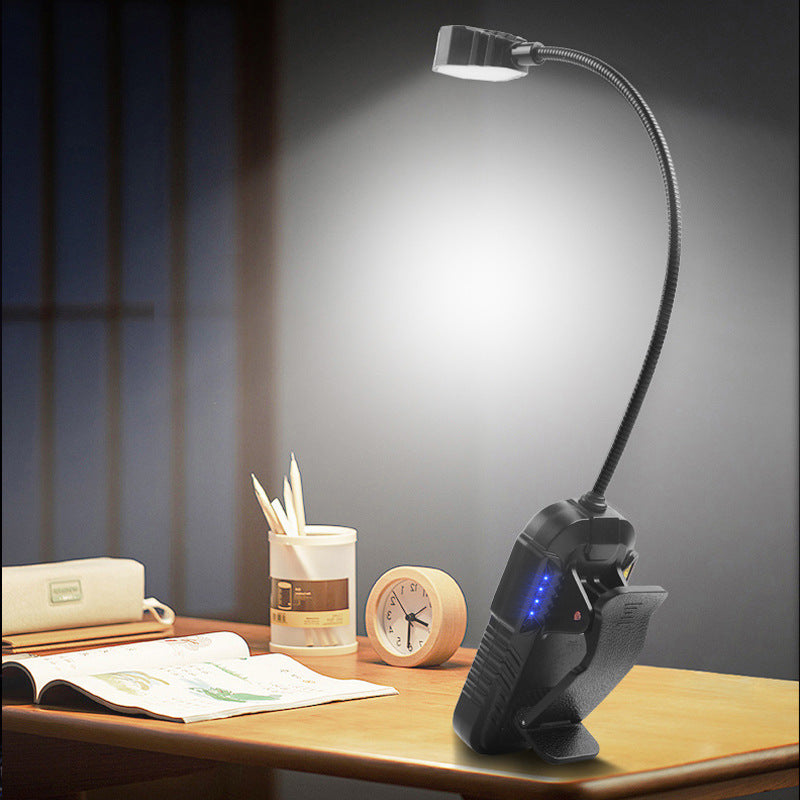 LED Sensor Clip-On Book Light - USB Rechargeable Multifunctional Work Light for Night Fishing and Reading