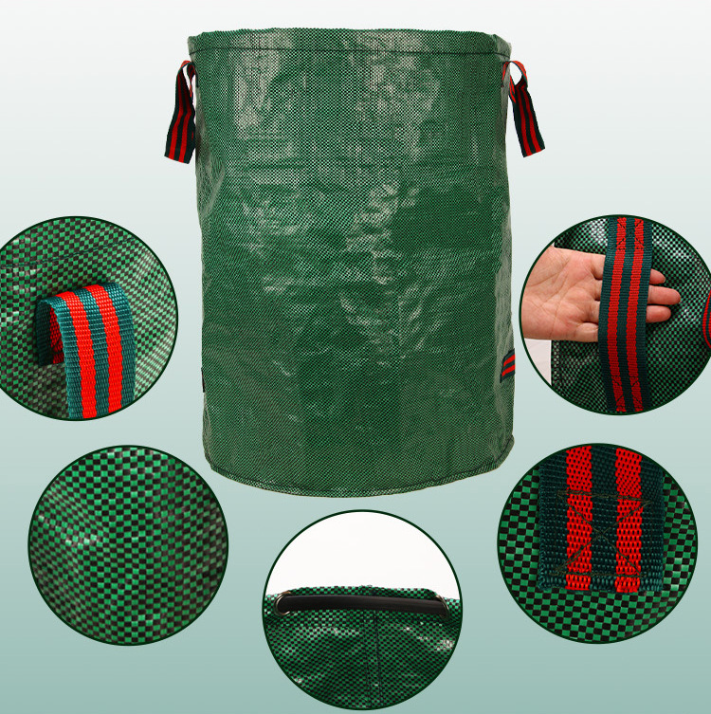 272L( ⱷ67*76cm) Heavy Duty Collapsible Garden Waste Bags (Set of 2) - Large Reusable Yard Leaf Bin