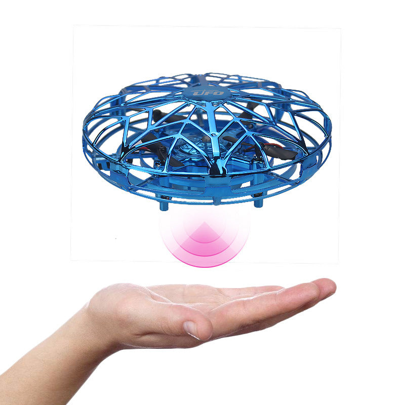 Hand-Controlled UFO Mini Drone with LED Lights & Obstacle Avoidance(pink)
