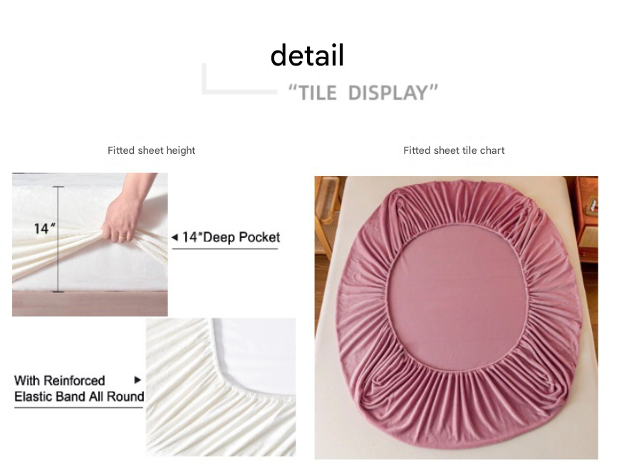 White Plush Crystal Velvet Fitted Sheet - Ultra Soft, Warm & Thick for Winter (153x203+36cm)