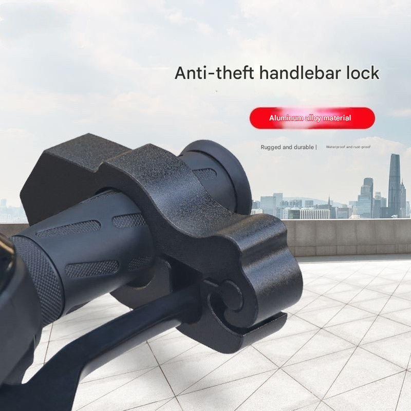 Motorcycle & Scooter Handlebar Grip Lock - Anti-Theft Brake Lever Lock(Red)