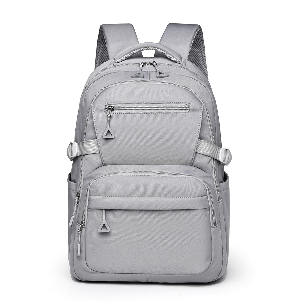 Grey Trendy Korean-Style Large-Capacity Backpack for Women - 14 Laptop Travel Bag"