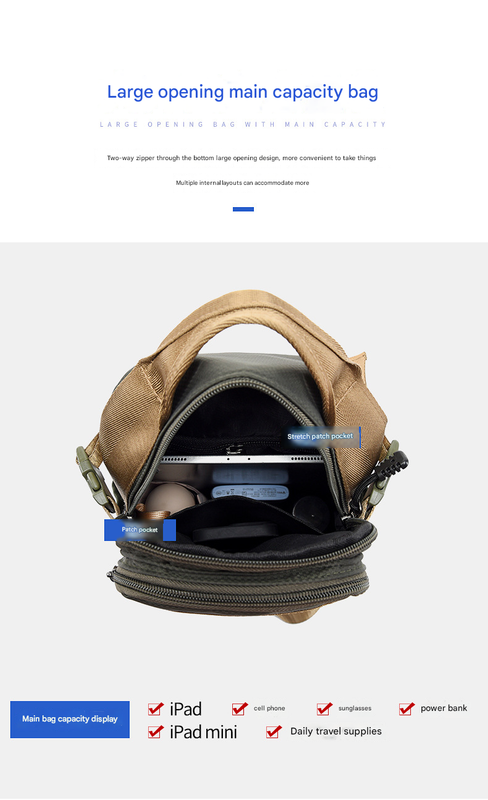 Army Green Stylish Multi-Functional Men's Chest Bag - Lightweight Crossbody Sling Pack