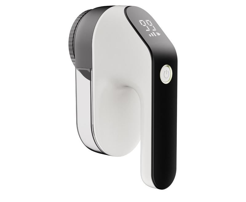 Rechargeable Electric Fabric Shaver - Powerful Lint Remover with Dual-Ring Blades & Ergonomic Design(black and white)