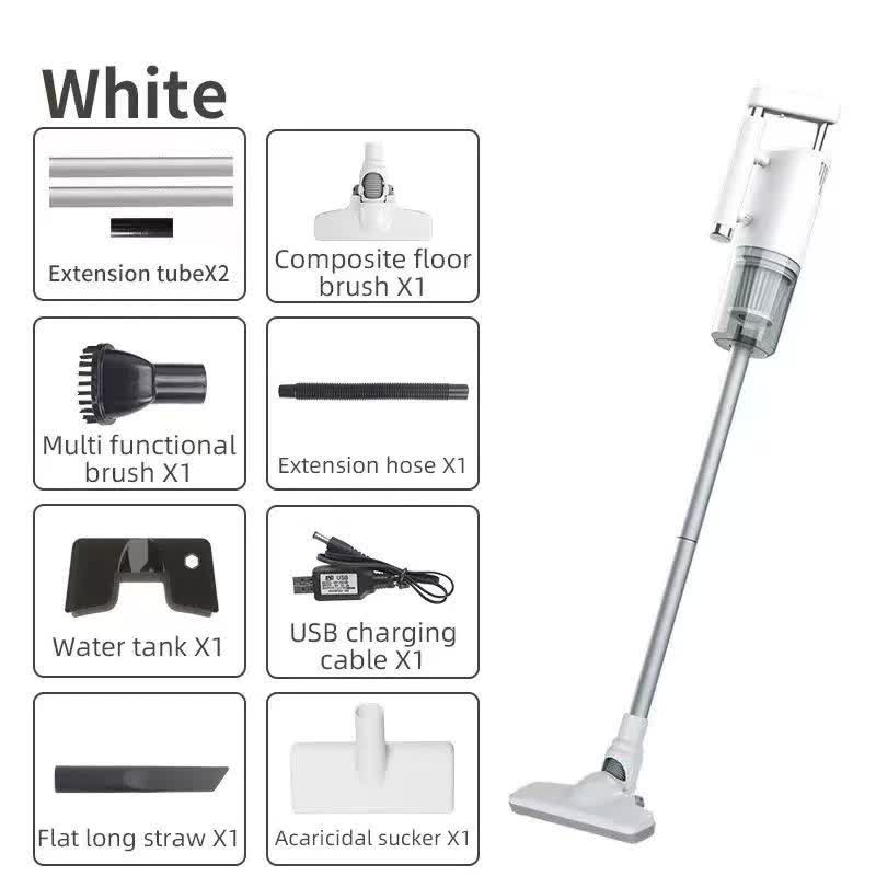 Cordless 2-in-1 Handheld & Stick Vacuum Cleaner - Powerful Suction, Washable Filter, Multi-Tool Kit(White)