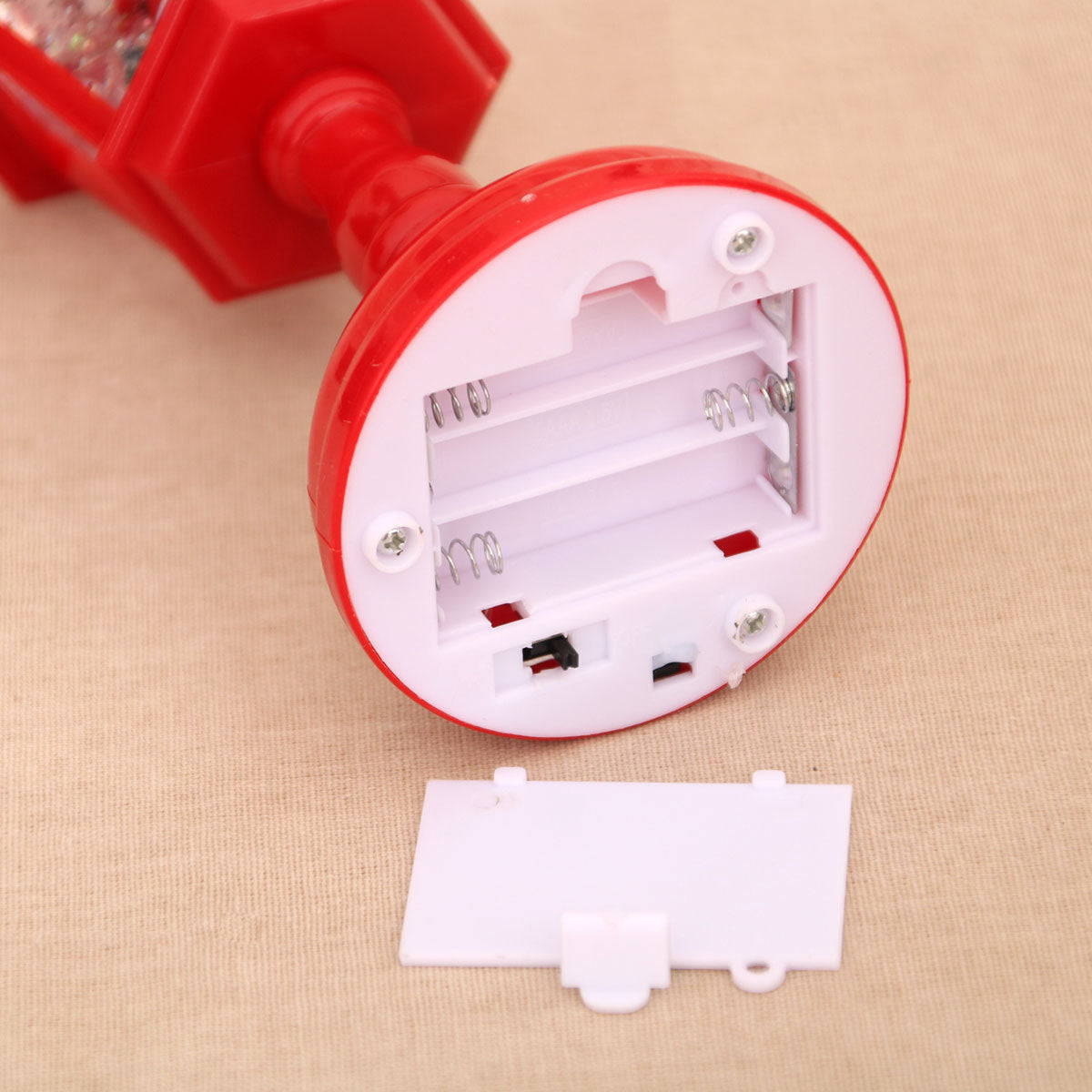 Festive LED Christmas Snow Globe Lantern - Glittering Tabletop Decoration with Santa/Snowman Scene, Dual Power(white)