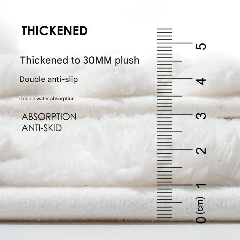 Luxury Plush Memory Foam Bath Mat with Foot Drying Panel - Super Absorbent & Non-Slip Bathroom Rug(Paw gray)