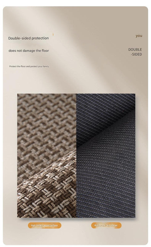 Absorbent & Dirt-Resistant Woven Kitchen Mat - Non-Slip Runner Rug for Home(Interlocking Black)