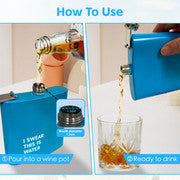 175ml Stainless Steel Hip Flask w Funny Quotes-Pink