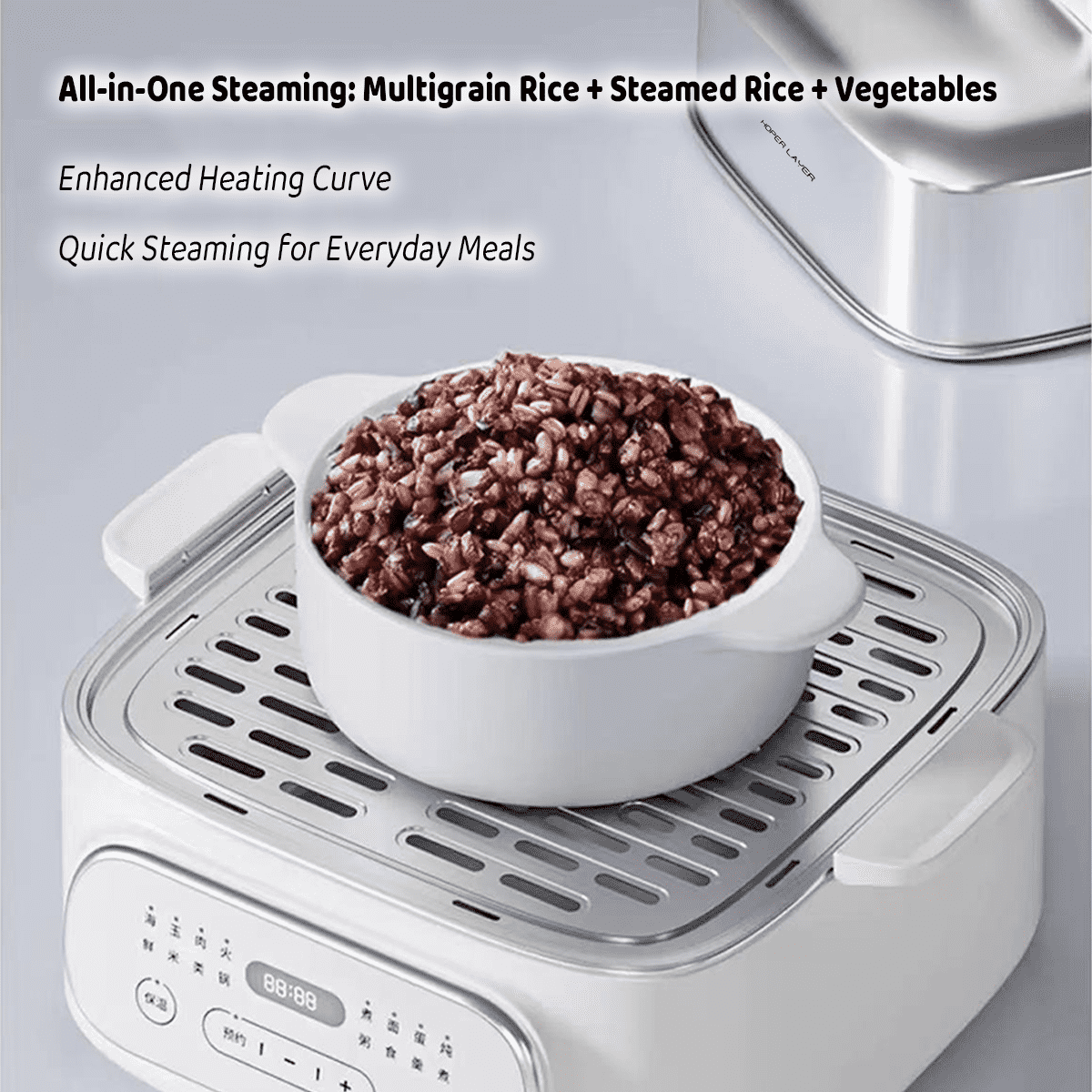 Hoper Layer Multifunctional Three-layer Stainless Steel Steamer AU Modeal