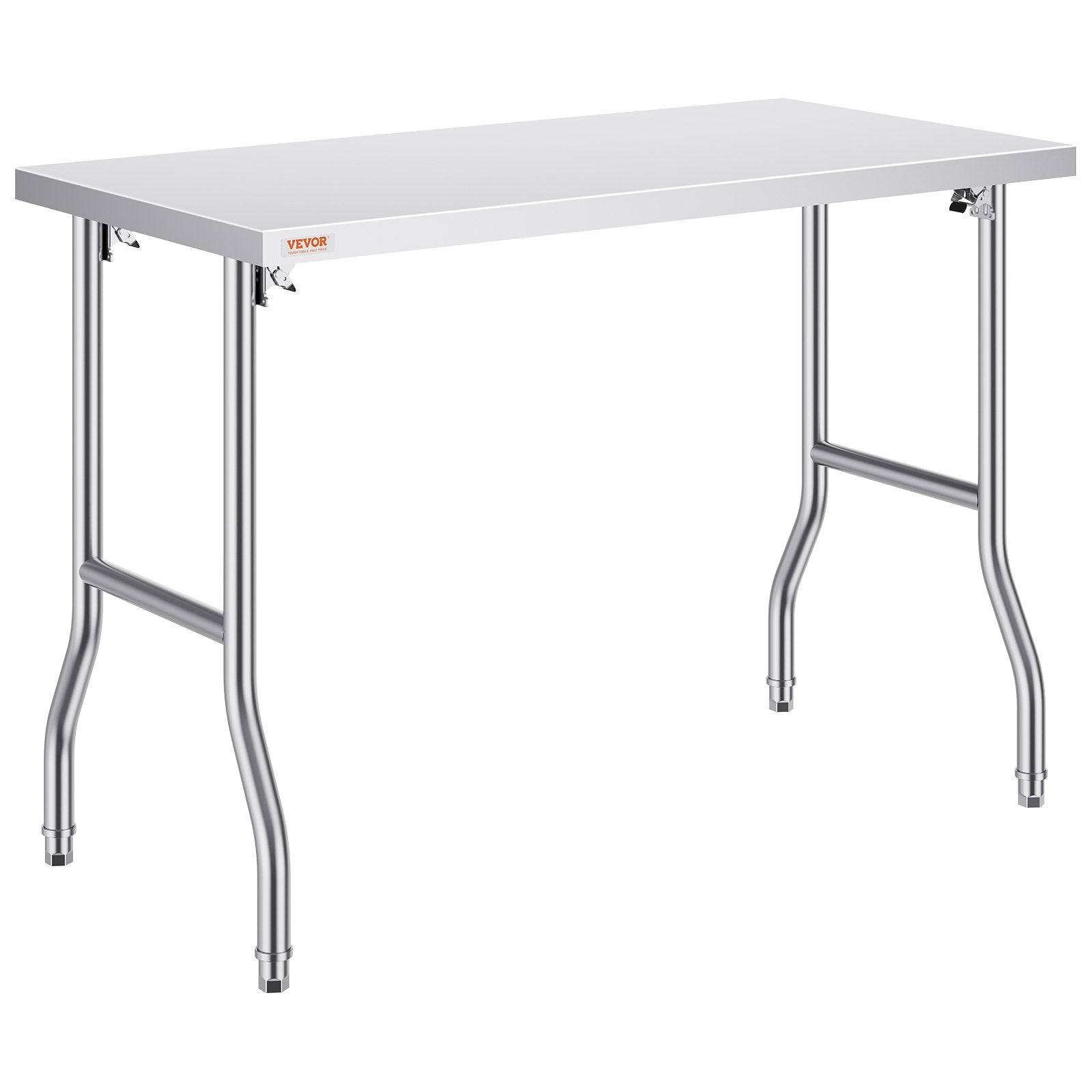 VEVOR Stainless Steel Kitchen Bench Folding Commercial Prep Table 1220x610 mm