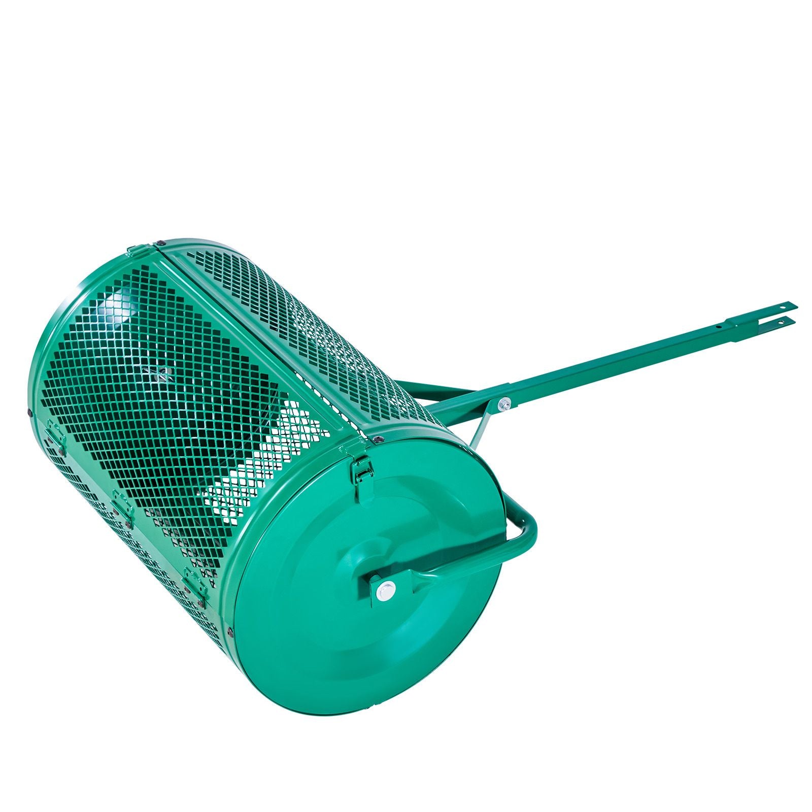 Compost Spreader, 24 in Wide Peat Moss Spreader with Push/Tow Handle, 4 Heights Adjustable, Powder-Coated Steel Garden Peat Moss Roller, Heavy Duty Grass Seed Spreaders for Planting Seeding Bedworld