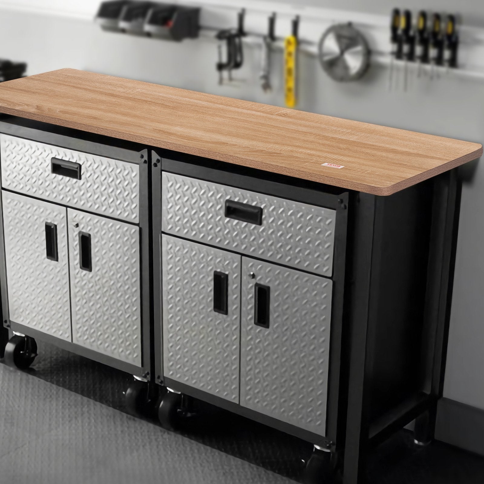 VEVOR Table Top, 63" x 31.5" x 1", 220.5 lbs Load Capacity, Universal One-Piece Particle Board Desktop for Height Adjustable Electric Standing Desk Frame, Rectangular Countertop for Home & Office Desk