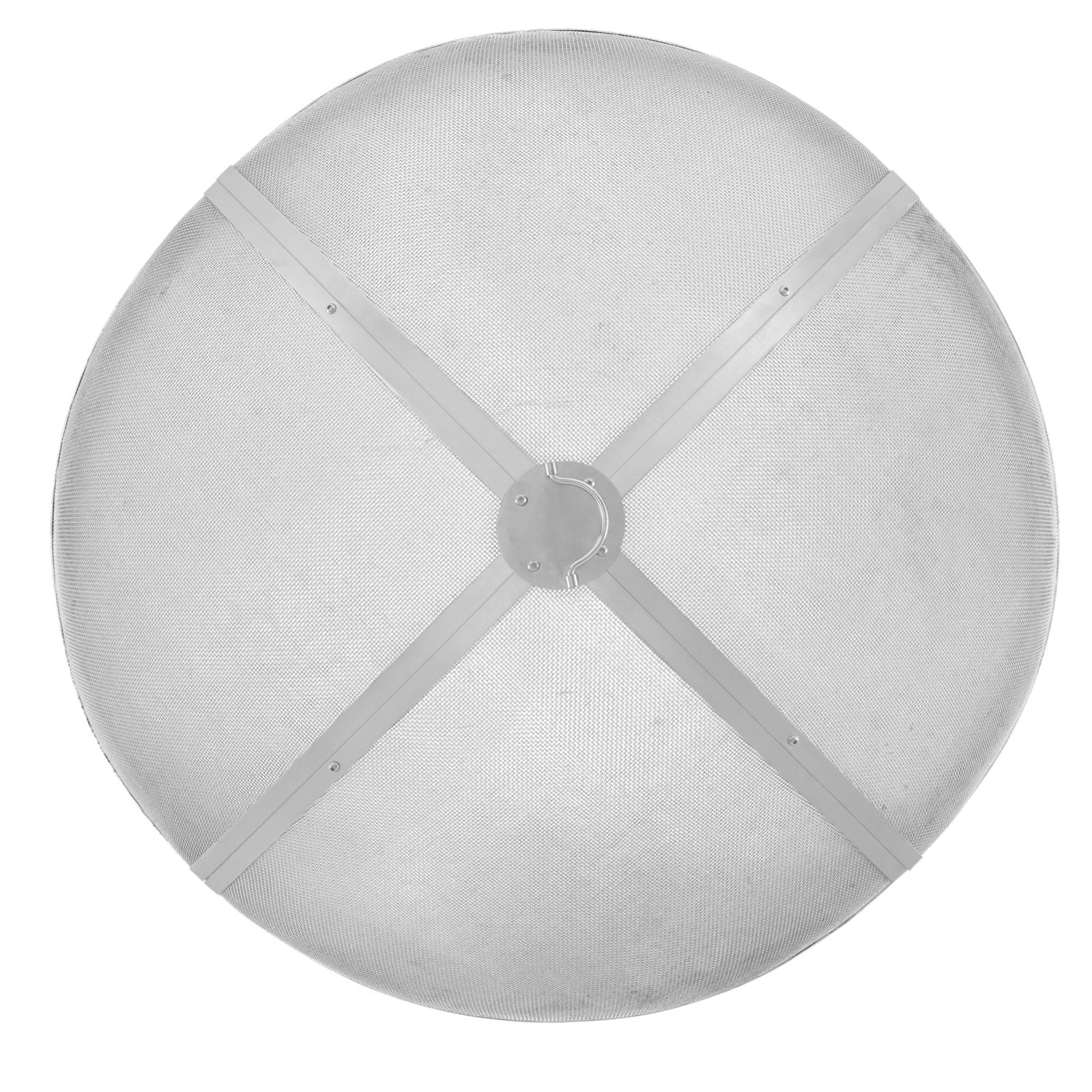 Fire Pit Spark Screen Round 40, Reinforced Heavy Duty Steel Metal Cover, Outdoor Firepit Lid, Easy-Opening Top Screen Covers Round with Ring Handle for Outdoor Patio Fire Pits Backyard Bedworld