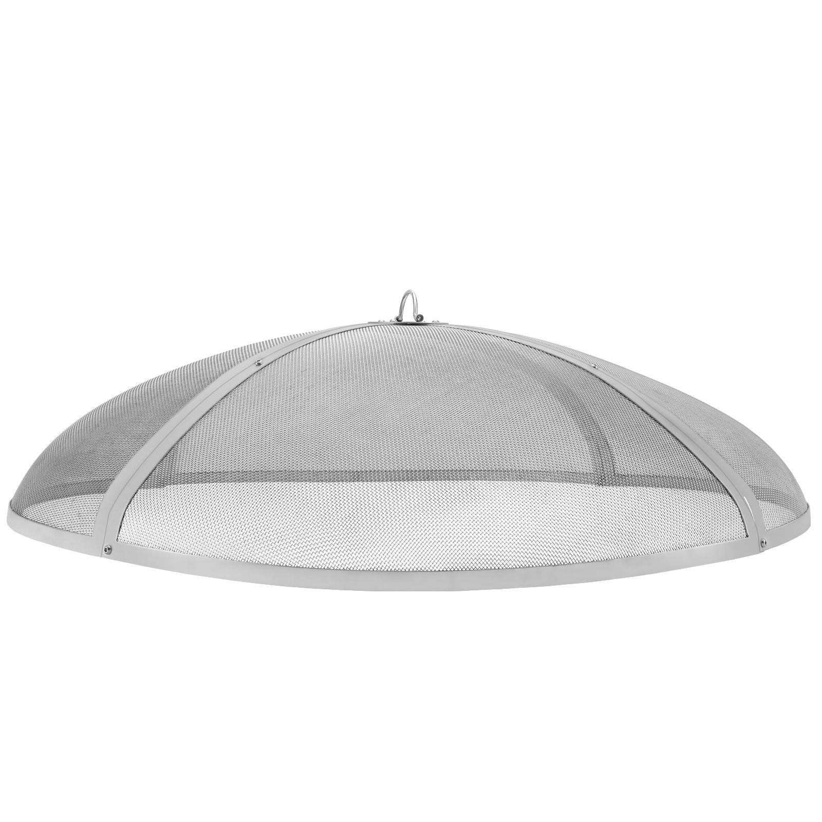 Fire Pit Spark Screen Round 40, Reinforced Heavy Duty Steel Metal Cover, Outdoor Firepit Lid, Easy-Opening Top Screen Covers Round with Ring Handle for Outdoor Patio Fire Pits Backyard Bedworld