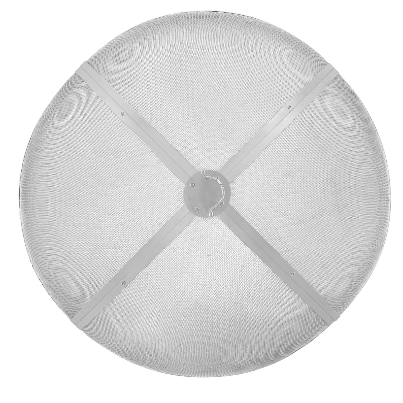 Fire Pit Spark Screen Round 40, Reinforced Heavy Duty Steel Metal Cover, Outdoor Firepit Lid, Easy-Opening Top Screen Covers Round with Ring Handle for Outdoor Patio Fire Pits Backyard