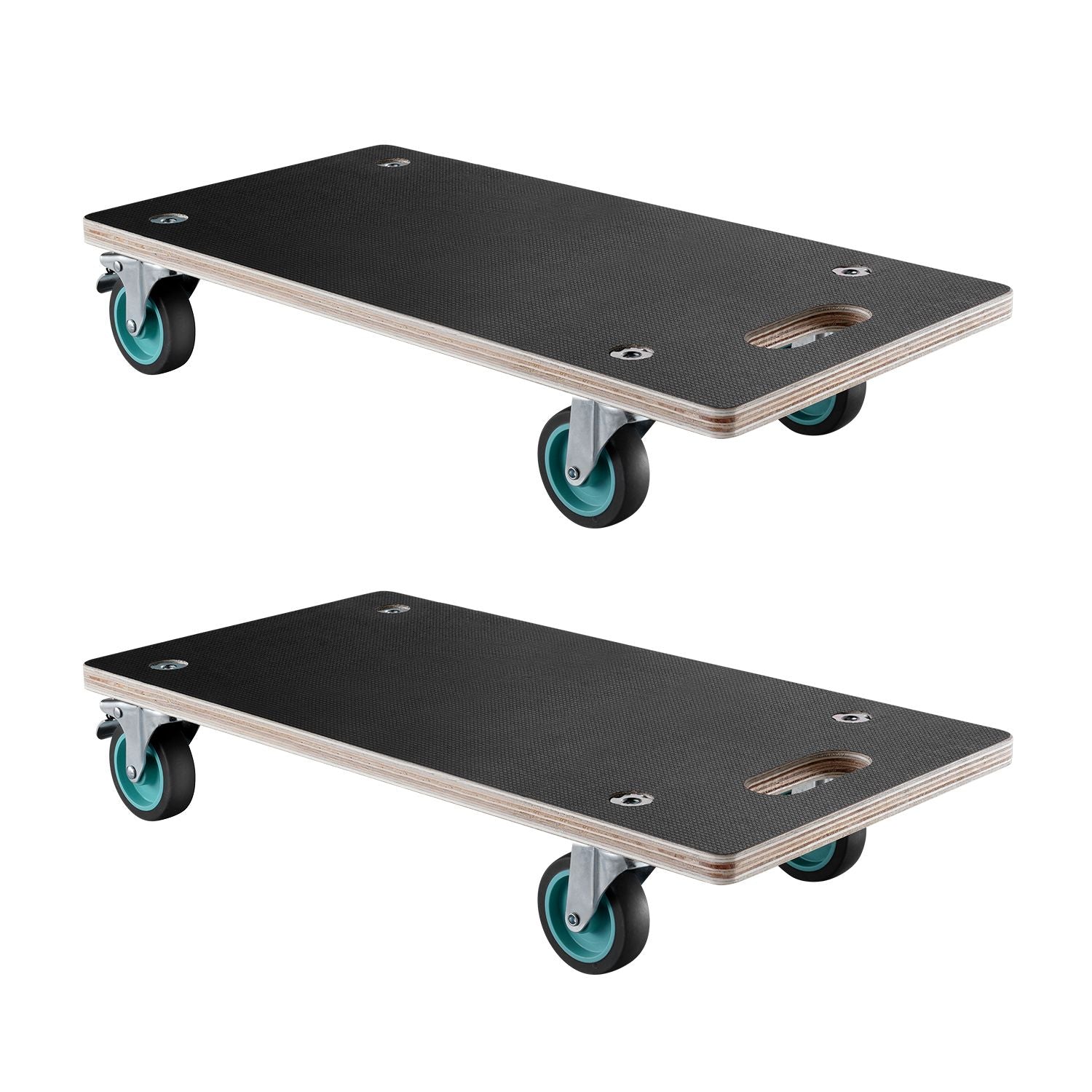 Furniture Dolly, 551 lbs Load Capacity, Furniture Moving Dollies with 4 TPR Silent Wheels, Rectangle Multifunctional Flat Dolly for Piano Furniture Couch Washing Machine Fridge, 2 Pack, Black Bedworld