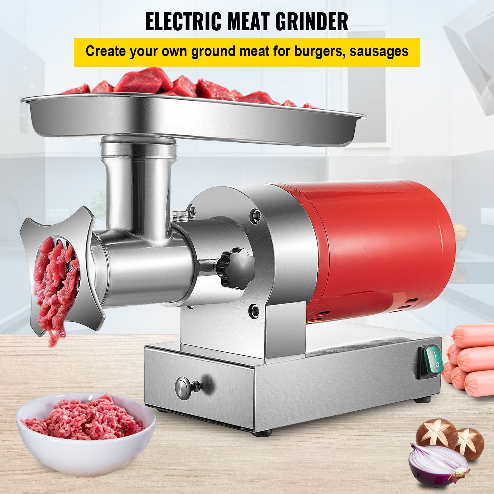 Electric Meat Grinder Machine Electric Meat Mincer 661 Lbs/Hour 1100W Bedworld