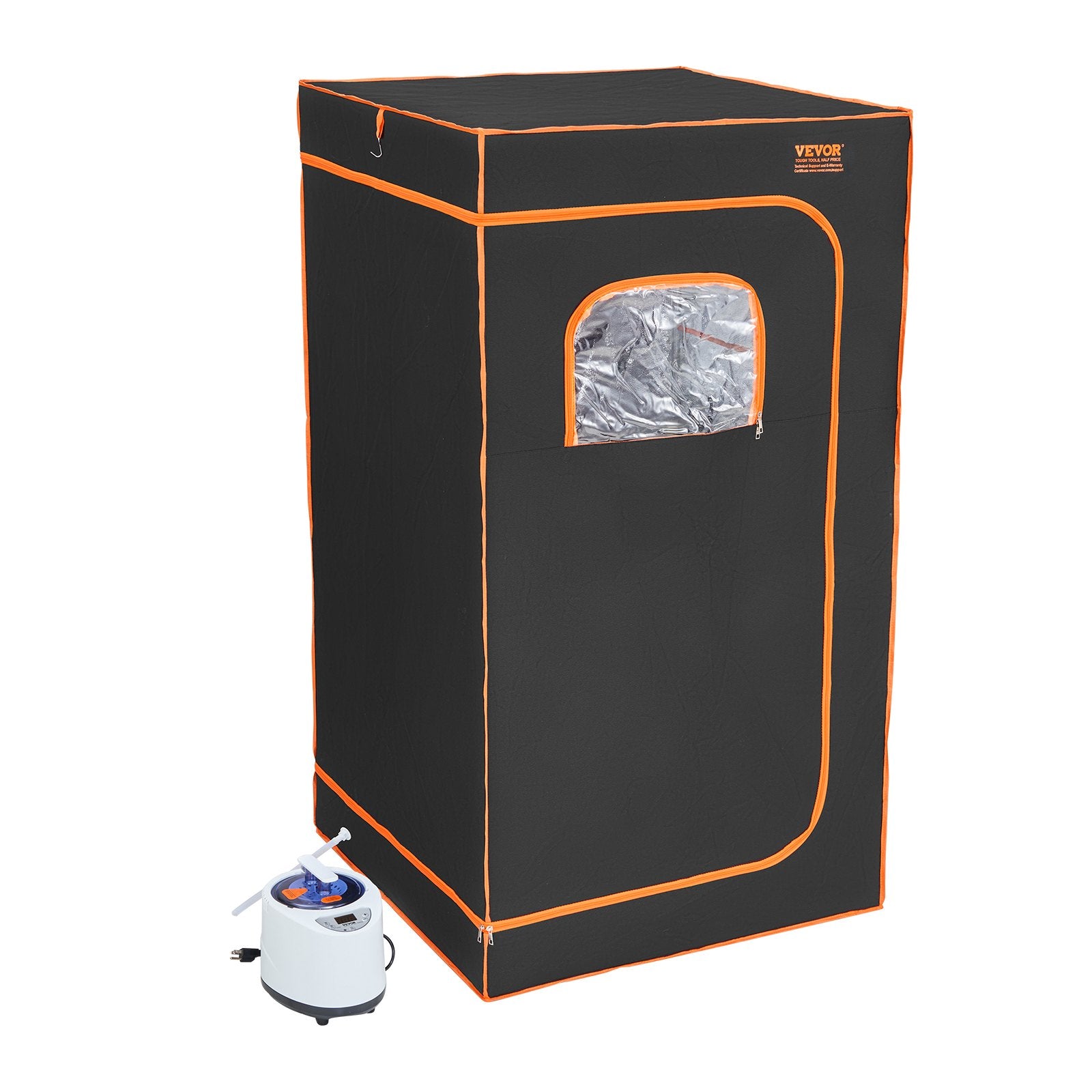 VEVOR Portable Steam Sauna Tent Full Size 1000W Personal Sauna Blanket W/ Chair, 880 x 880 x 1600 mm