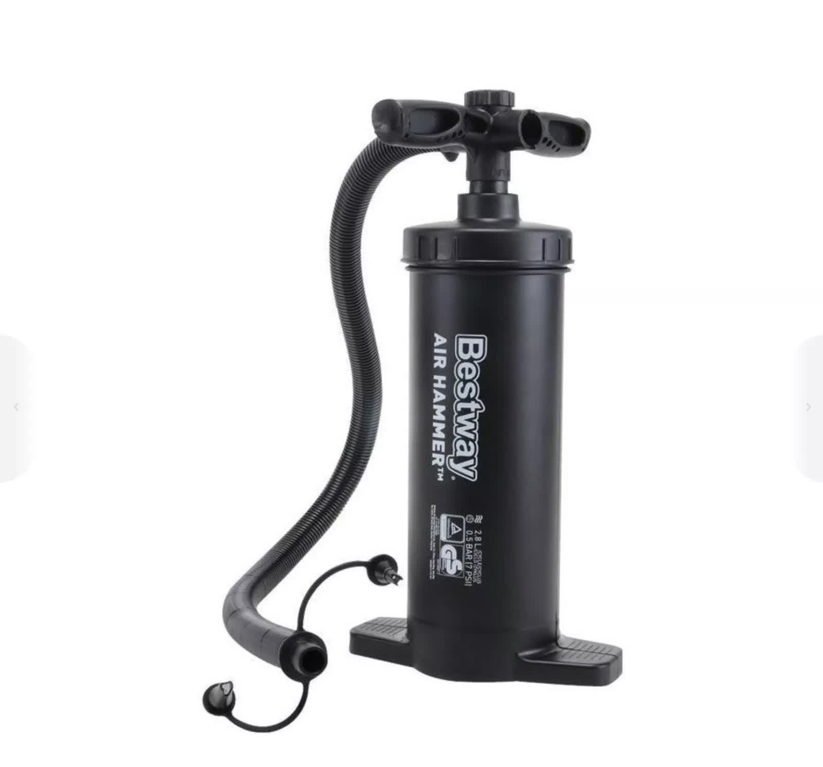 Bestway Air Hammer 2800 Manual Air Pump for Airbed, Swimming Pool, Toys, Kayaks