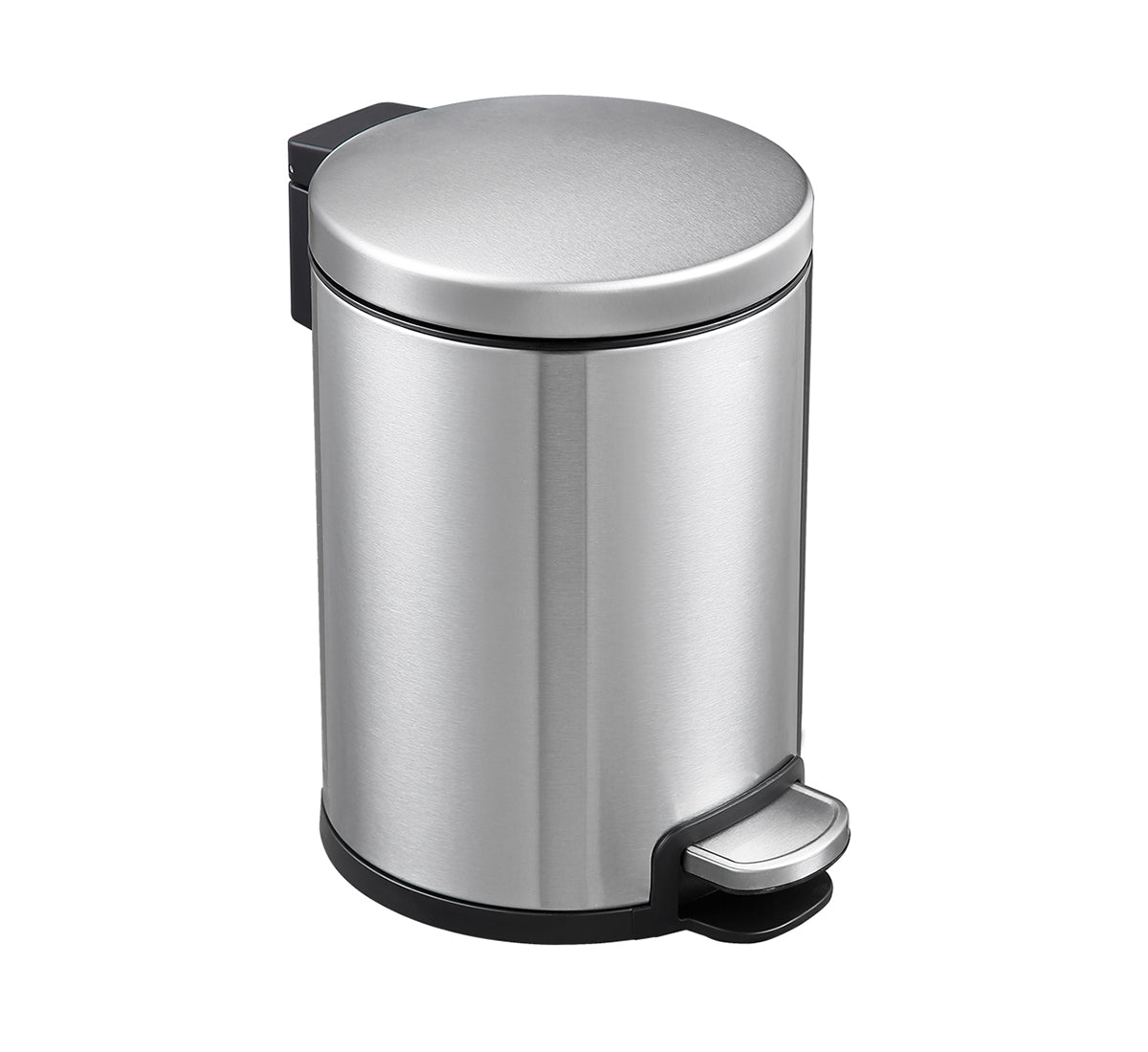Round Soft Closing Stainless Steel PEDAL Bin- 3L