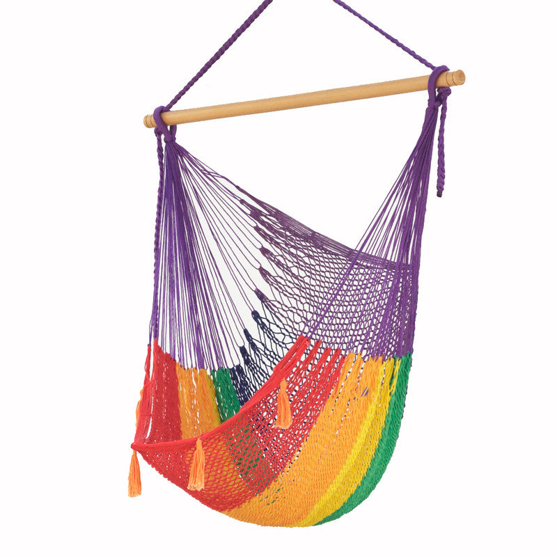 Mayan Legacy Extra Large Outdoor Cotton Mexican Hammock Chair