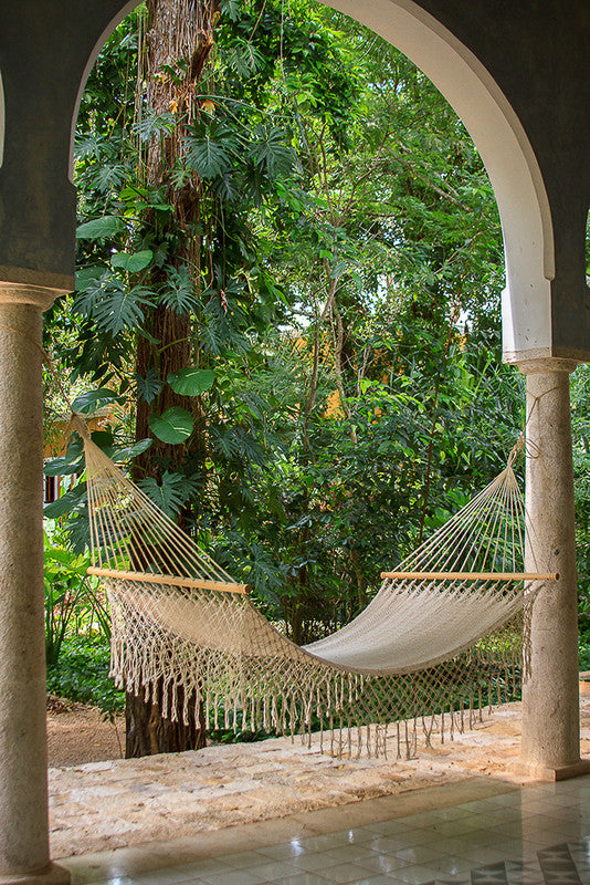 Mayan Legacy Queen Size Outdoor Cotton Mexican Resort Hammock