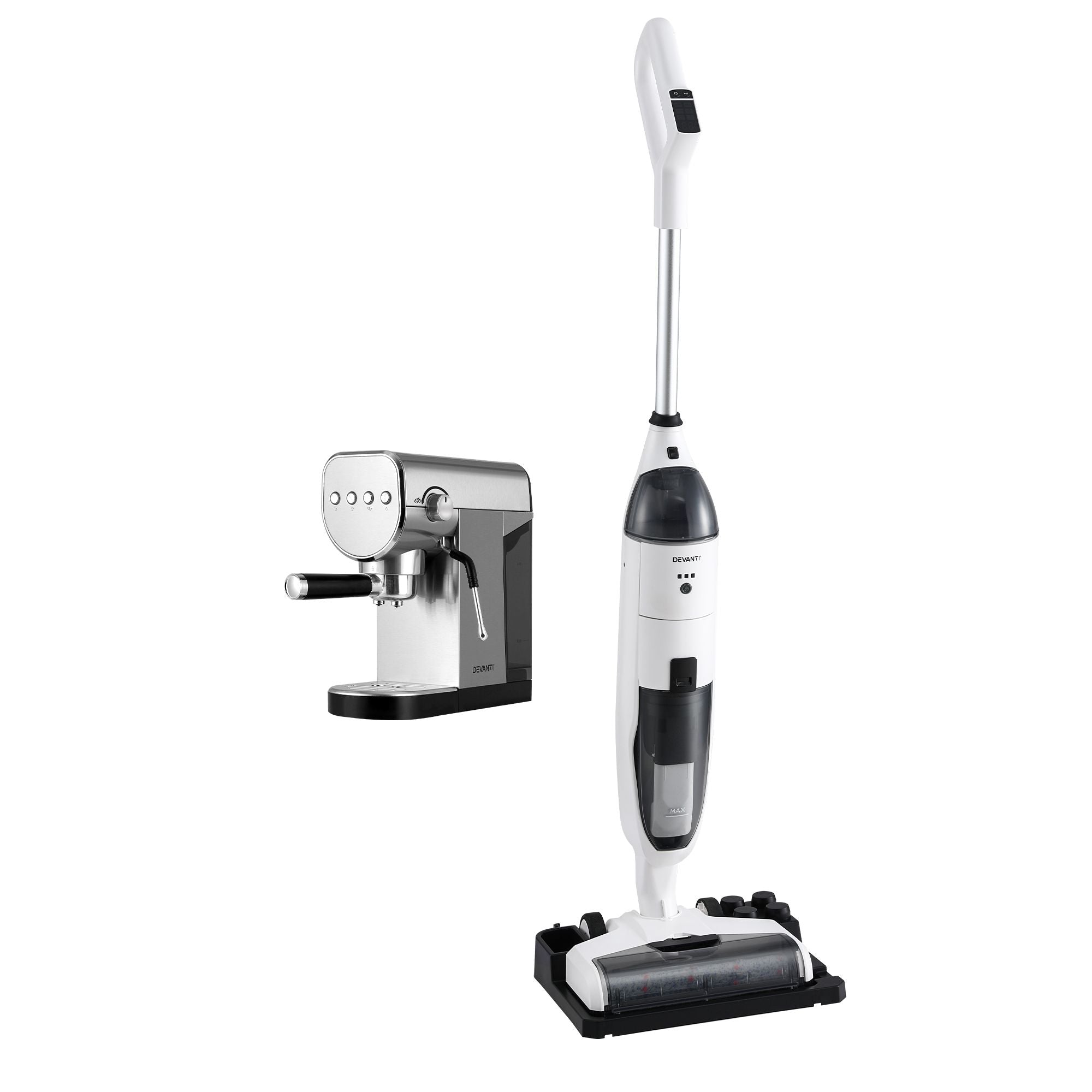 Devanti Cordless Wet Dry Vacuum Mop plus Coffee Maker Machine Espresso Bedworld