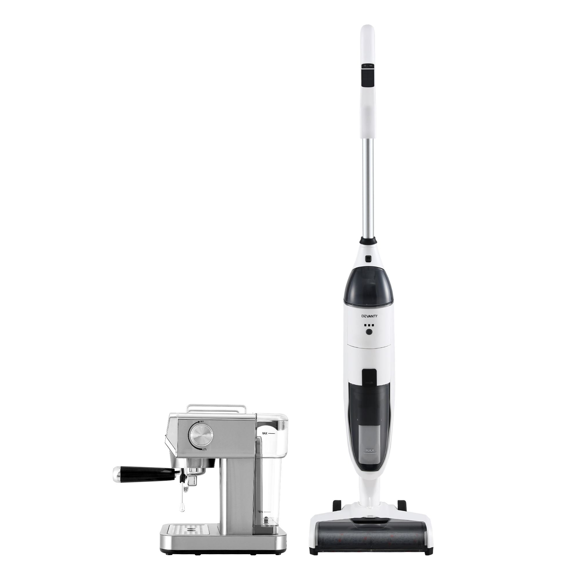 Devanti Cordless Wet Dry Vacuum Mop plus Coffee Maker Machine Espresso Bedworld