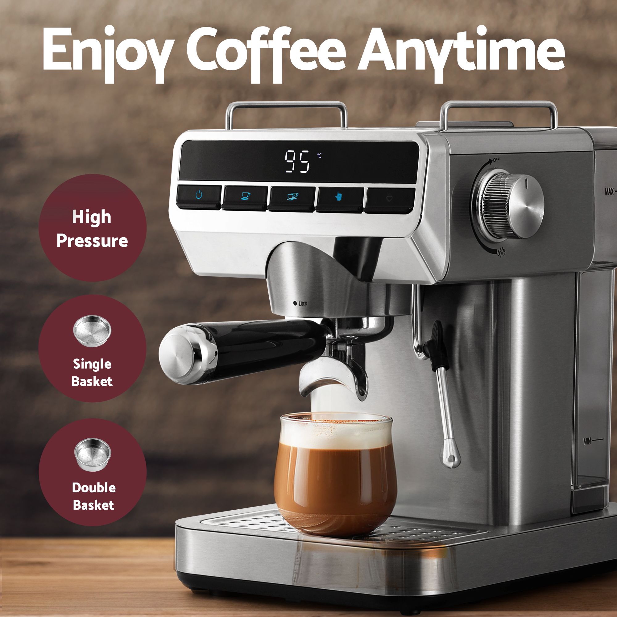 Devanti Cordless Wet Dry Vacuum Mop plus Coffee Maker Machine Espresso Bedworld